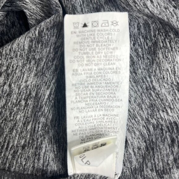 Reebok Pull Over Workout Shirt Womens Medium Gray Gym Hooded - Picture 7 of 8
